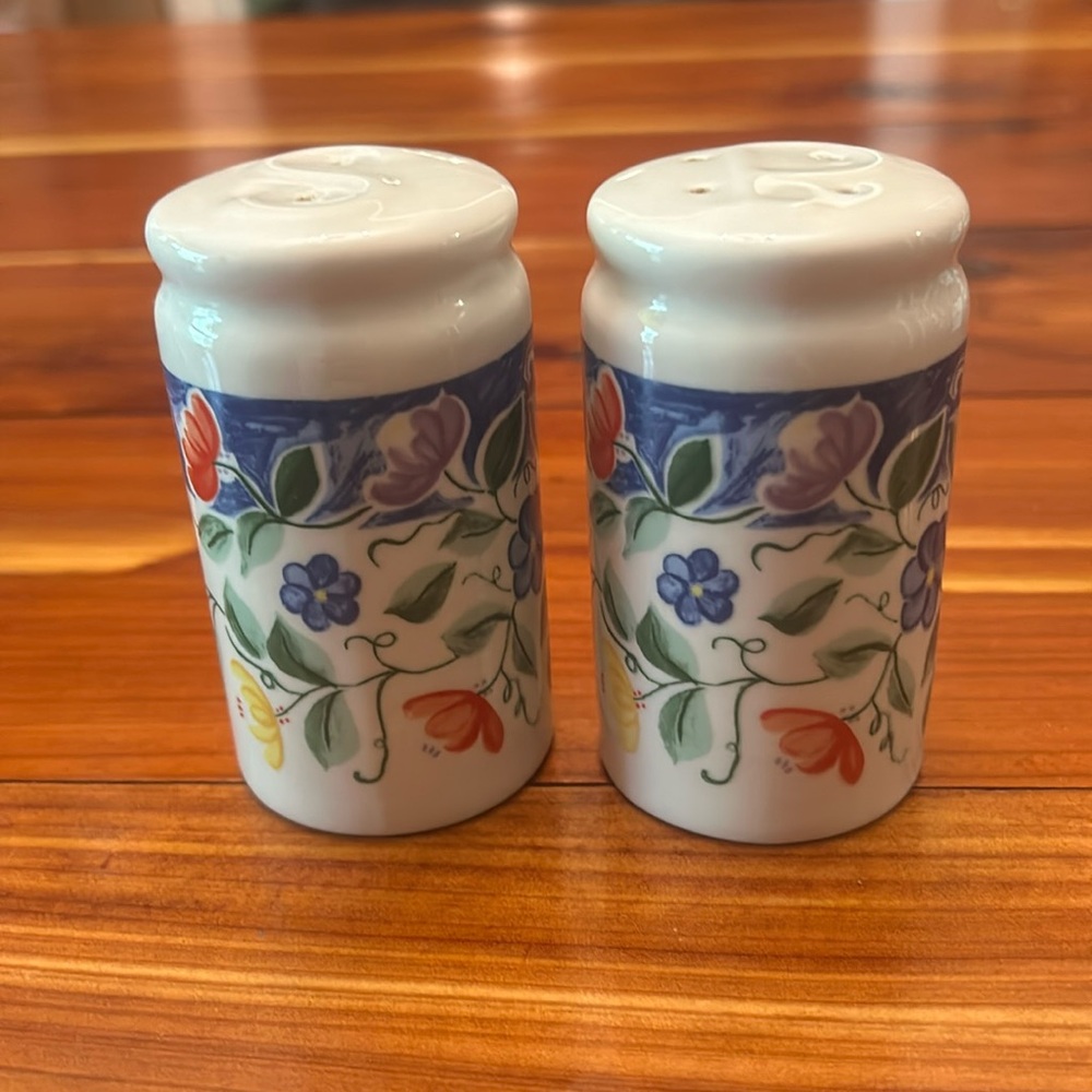 Floral Ceramic Salt and Pepper Shakers